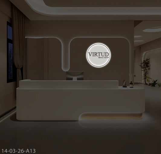 VIRTUD Round Acrylic Sign