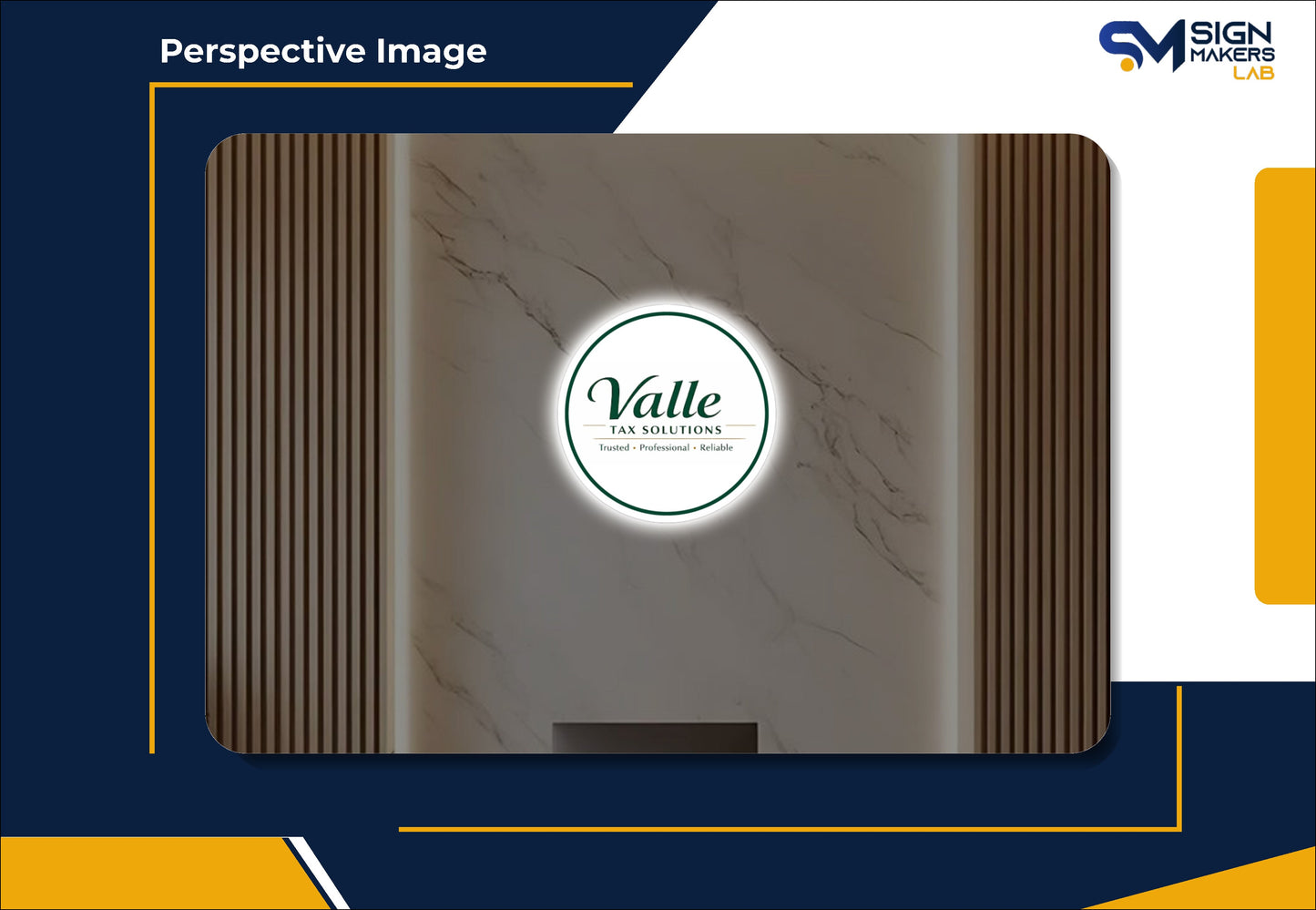 Valle Tax Solutions Round Acrylic Sign V1 Signmakerslab