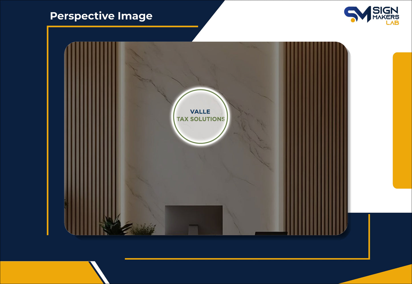 Valle Tax Solutions Round Acrylic Sign Signmakerslab