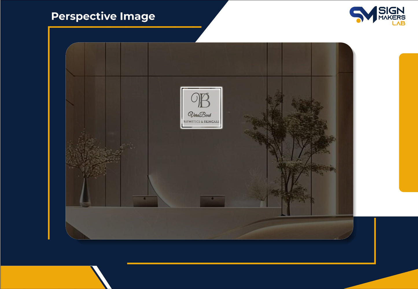 VeraBené Esthetics & Skincare Square Acrylic Sign Signmakerslab