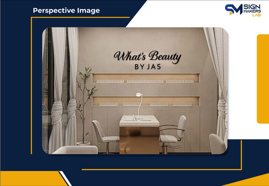 What’s Beauty by Jas Metal Floating Letters (2D)