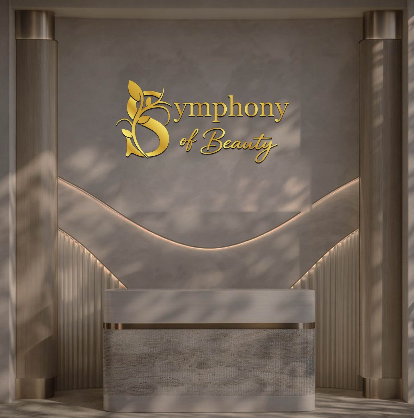 Symphony of Beauty Acrylic Letter Sign