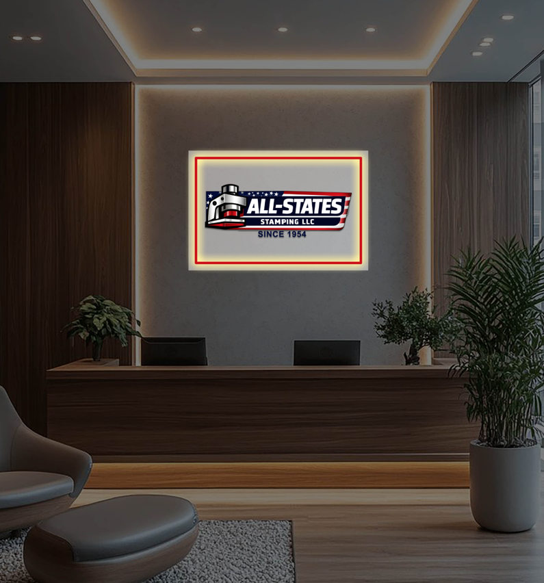 All States Acrylic LED Sign