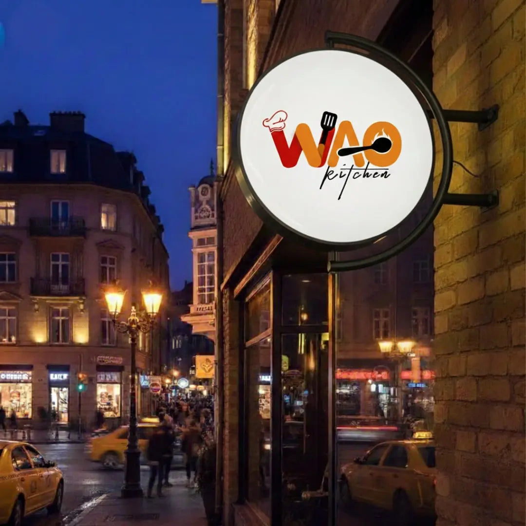 custom lightbox sign with logo