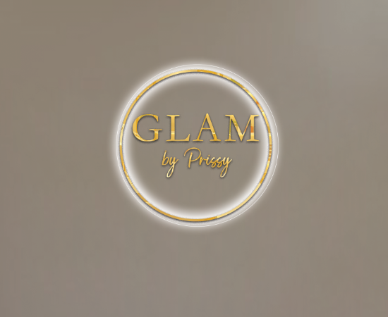 Glam by Prissy  Round Acrylic Sign