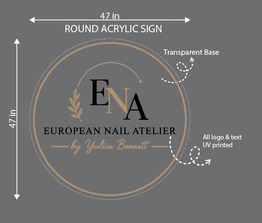 ENA Round Acrylic Sign