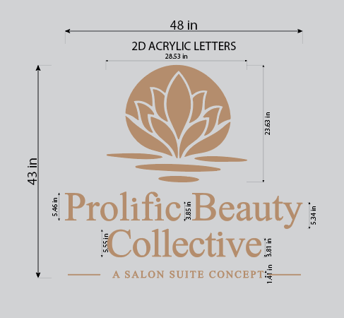 Prolific Beauty Collective Acrylic Letters