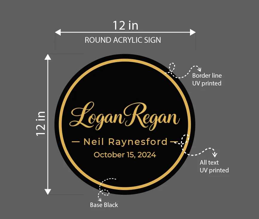 Logan Regan Acrylic LED Sign