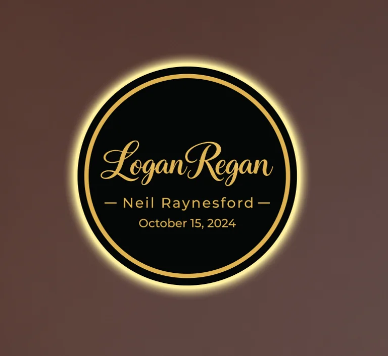 Logan Regan Acrylic LED Sign