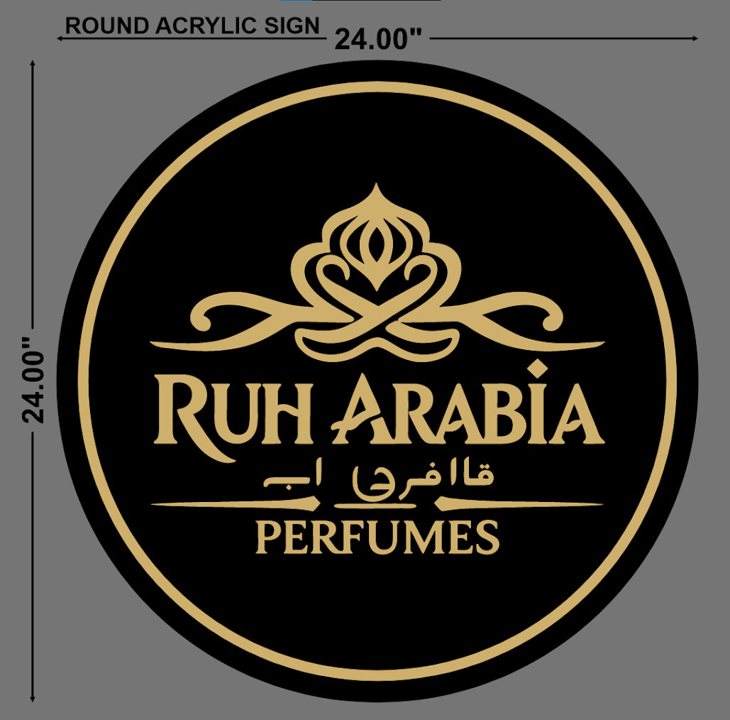 RUH Arabia Perfume Acrylic Sign
